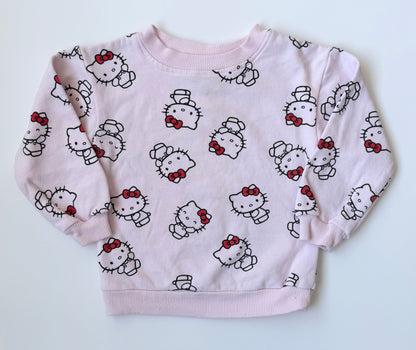Hello Kitty Pink AOP Sweater & Pants Set (18 Months)