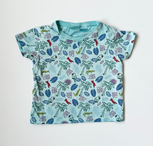 Zara Blue Tropical T-Shirt (12-18 Months)