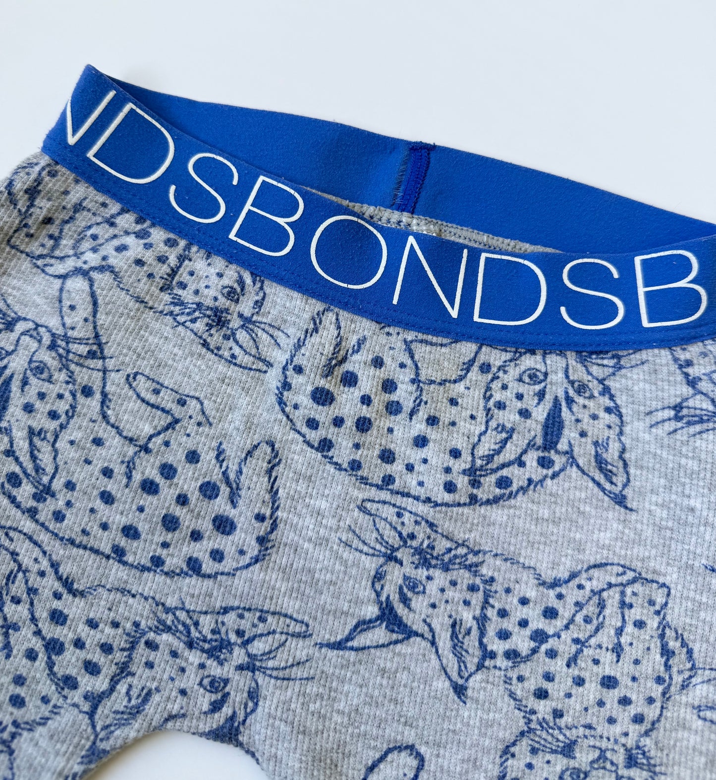 Bonds Grey & Blue Ribbed Linx Leggings (12-18 Months)