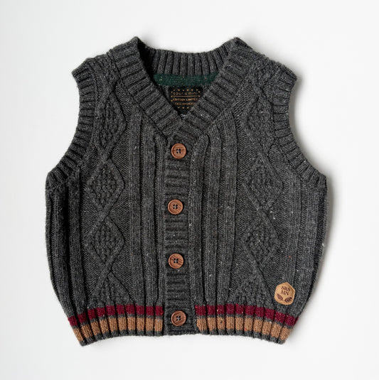 Souris Mini Grey Knit Vest (9-12 Months)