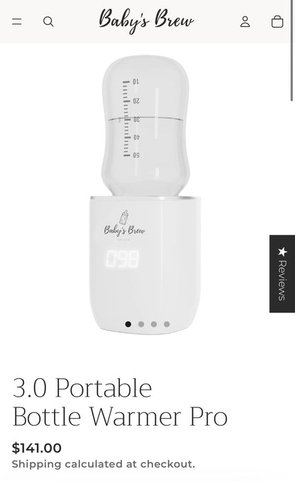 Baby’s Brew Portable Bottle Warmer