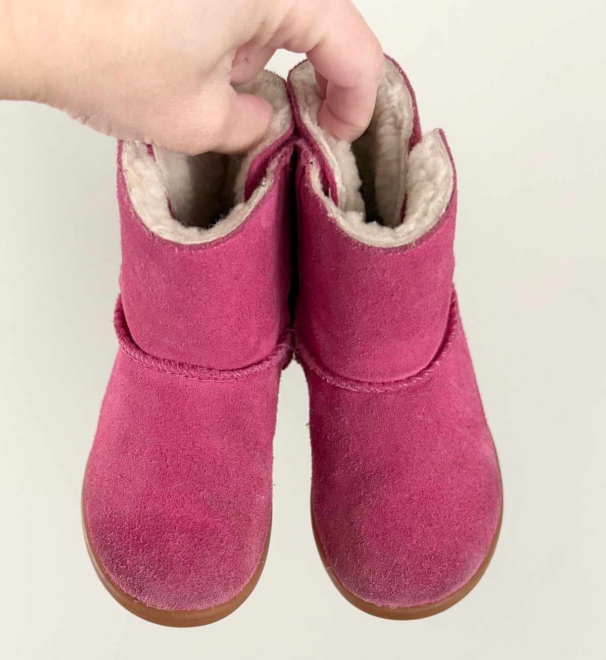 Ugg Keelan Berry Pink Short Sherpa Boots (8)