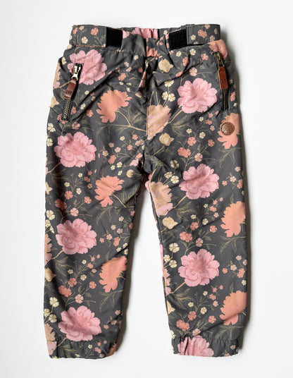 L&P Dark Floral Fleece Lined Wind Pant (12-24 Months)