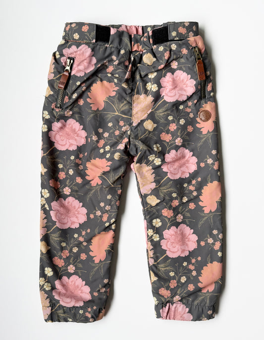 L&P Dark Floral Fleece Lined Wind Pant (12-24 Months)