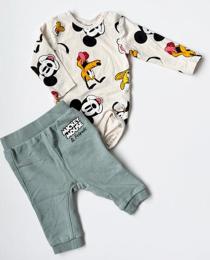 H&M x Disney Characters Long Sleeve Bodysuit & Pants Set (4-6 Months)