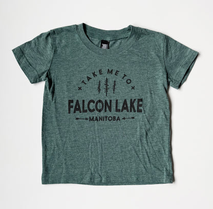 Take Me To Falcon Lake Green T-Shirt (2T)