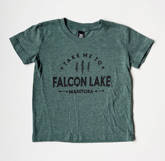 Take Me To Falcon Lake Green T-Shirt (2T)
