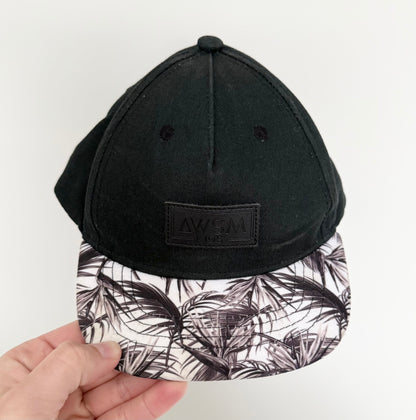 AWSM Kids Black Tropical SnapBack Hat (47CM)