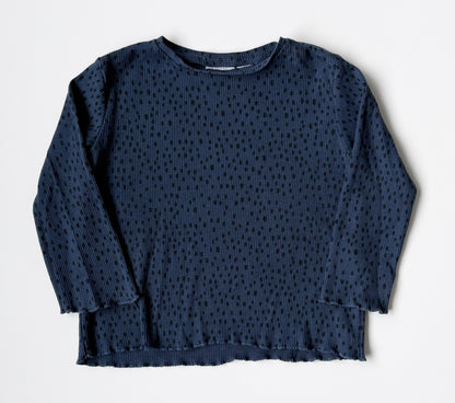 Zara Blue & Black Speckled Ribbed Long Sleeve & Leggings Set (12-18 Months)