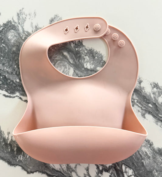 Dusty Rose Silicon Bib