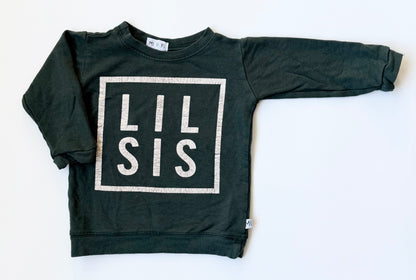MI & FI Green “Lil Sis” Pullover (6-12 Months)