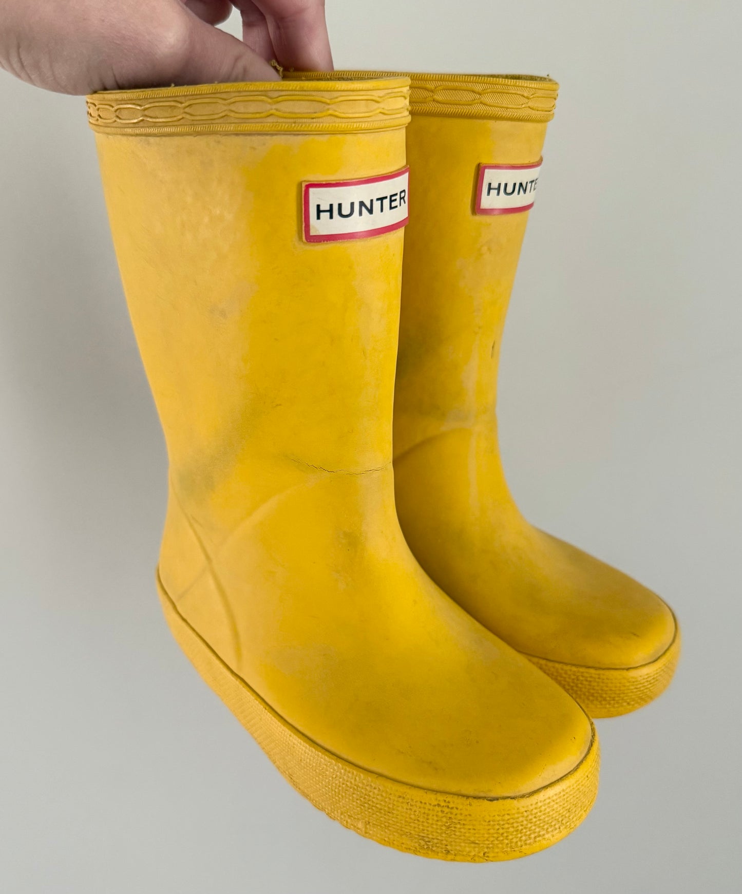 Hunter Yellow Rubber Boots (UK7)