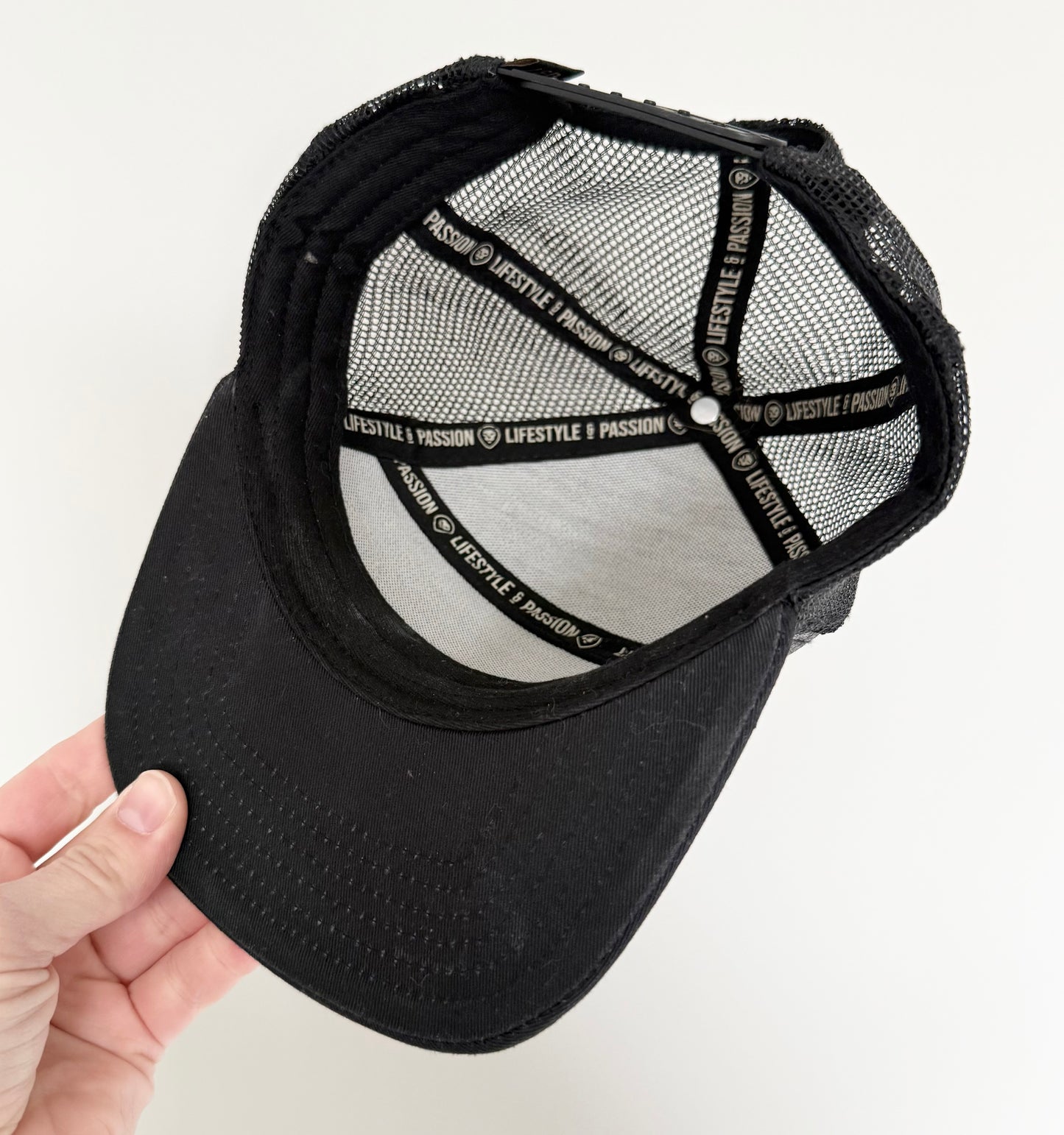 LP Apparel Black & Grey Mesh Snap Back Hat (2T-5T)
