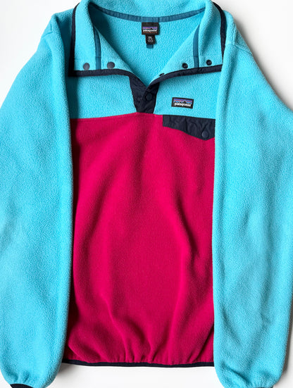 Patagonia Lightweight Synchilla Snap-T Pullover in Portofino Pink (16-18 Years - XXL)
