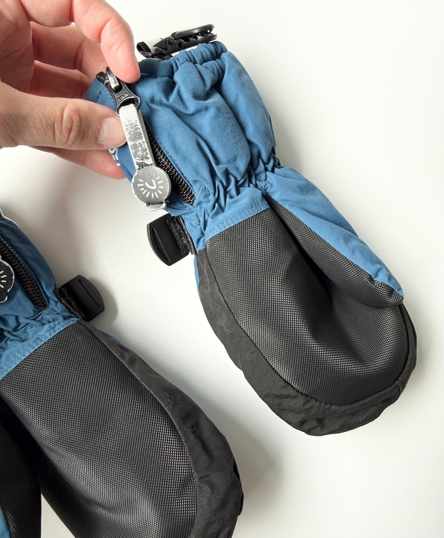 CaliKids Blue & Black Winter Mittens (6 Years+)