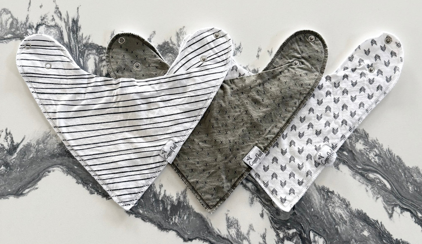 Copper Pearl Baby Bandana Drool Bibs