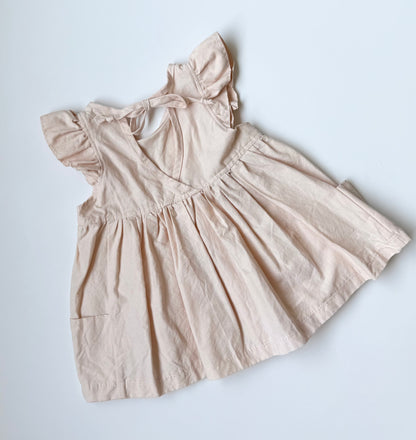 Nest + Nurture Light Pink Flutter Short Sleeve Top (12-24 Months)