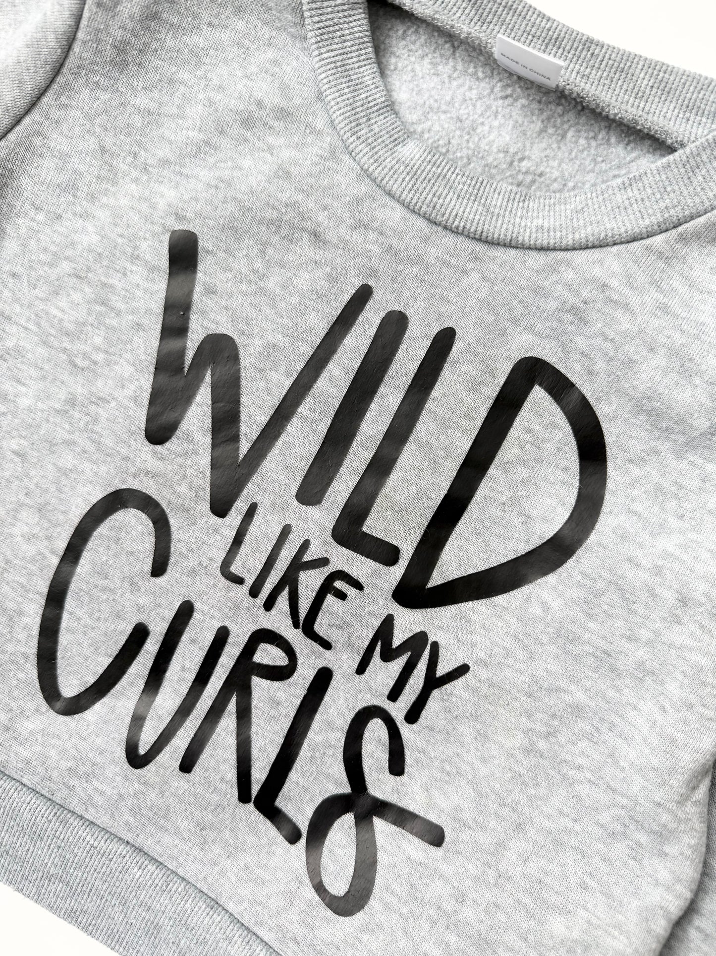 PatPat Grey “Wild Like My Curls” Sweater (3T)