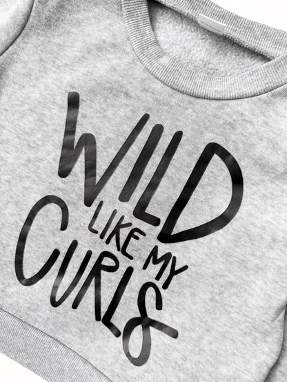 PatPat Grey “Wild Like My Curls” Sweater (3T)