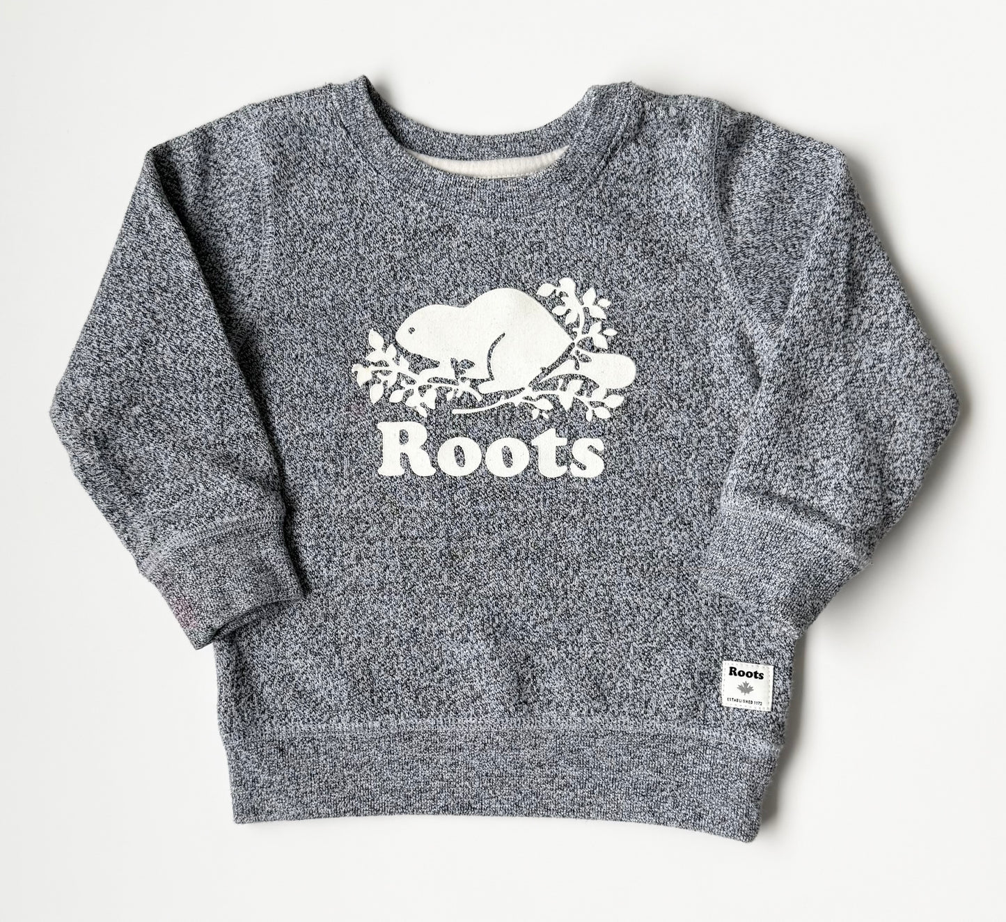Roots Baby Heathered Grey Beaver Sweater (18-24 Months)