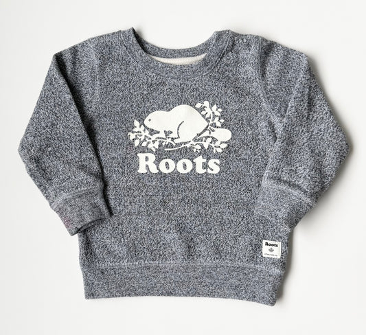 Roots Baby Heathered Grey Beaver Sweater (18-24 Months)