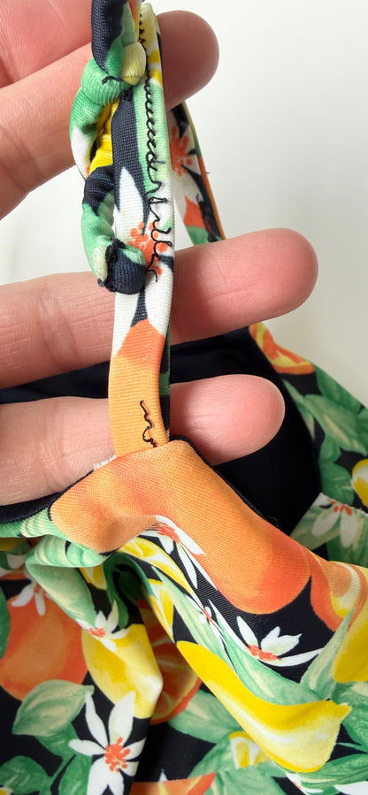 Old Navy Dark Oranges & Lemons One Piece Swimsuit (5T)