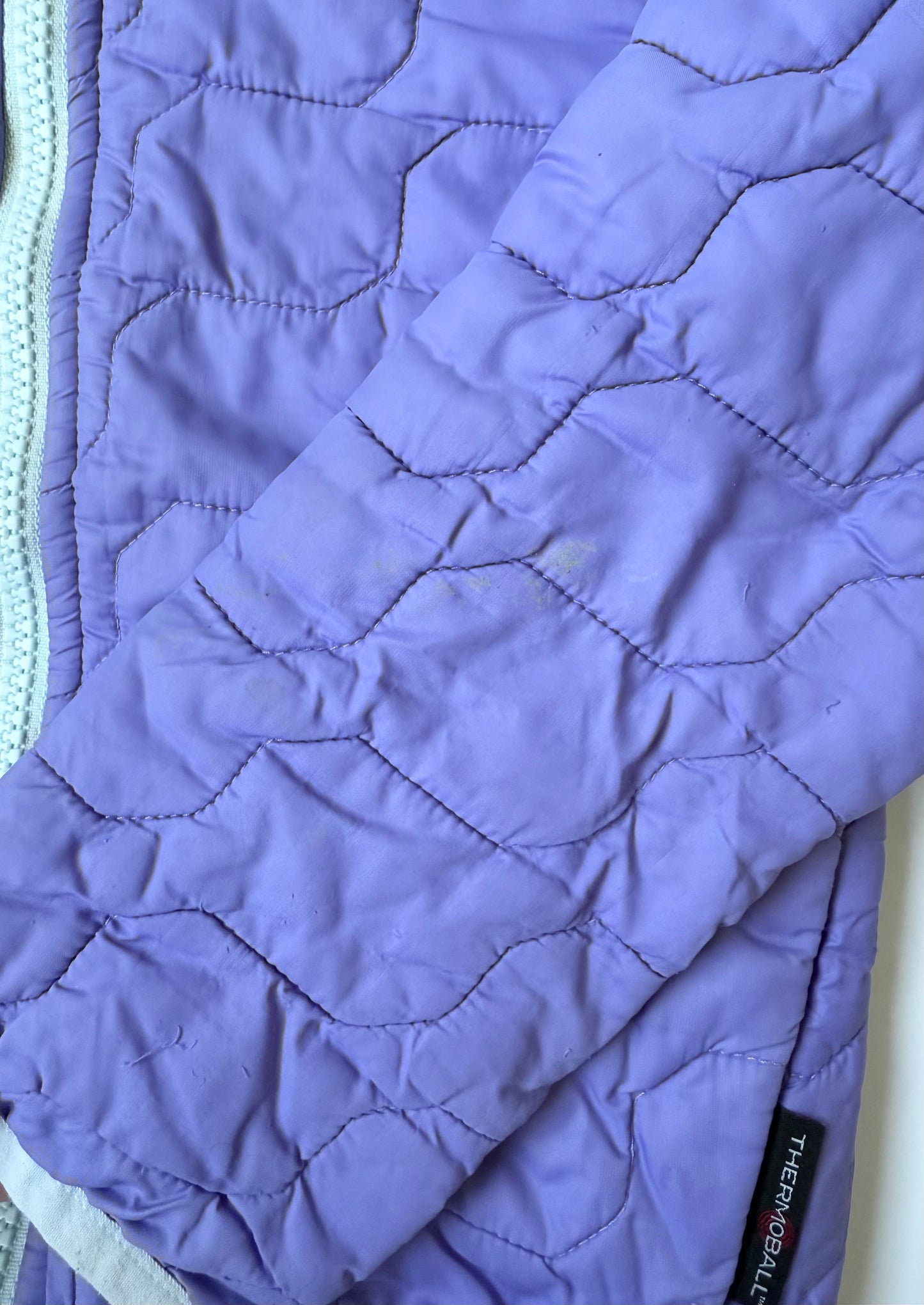 The North Face Light Purple Puffer Thermoball Fall Jacket (3T)