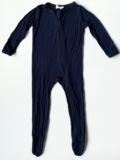 Kyte Navy Zipper Footie Sleeper (12-18 Months)