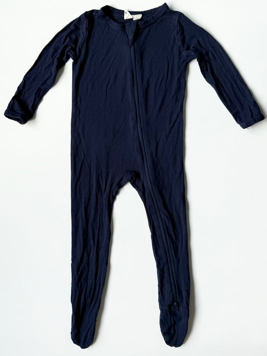 Kyte Navy Zipper Footie Sleeper (12-18 Months)