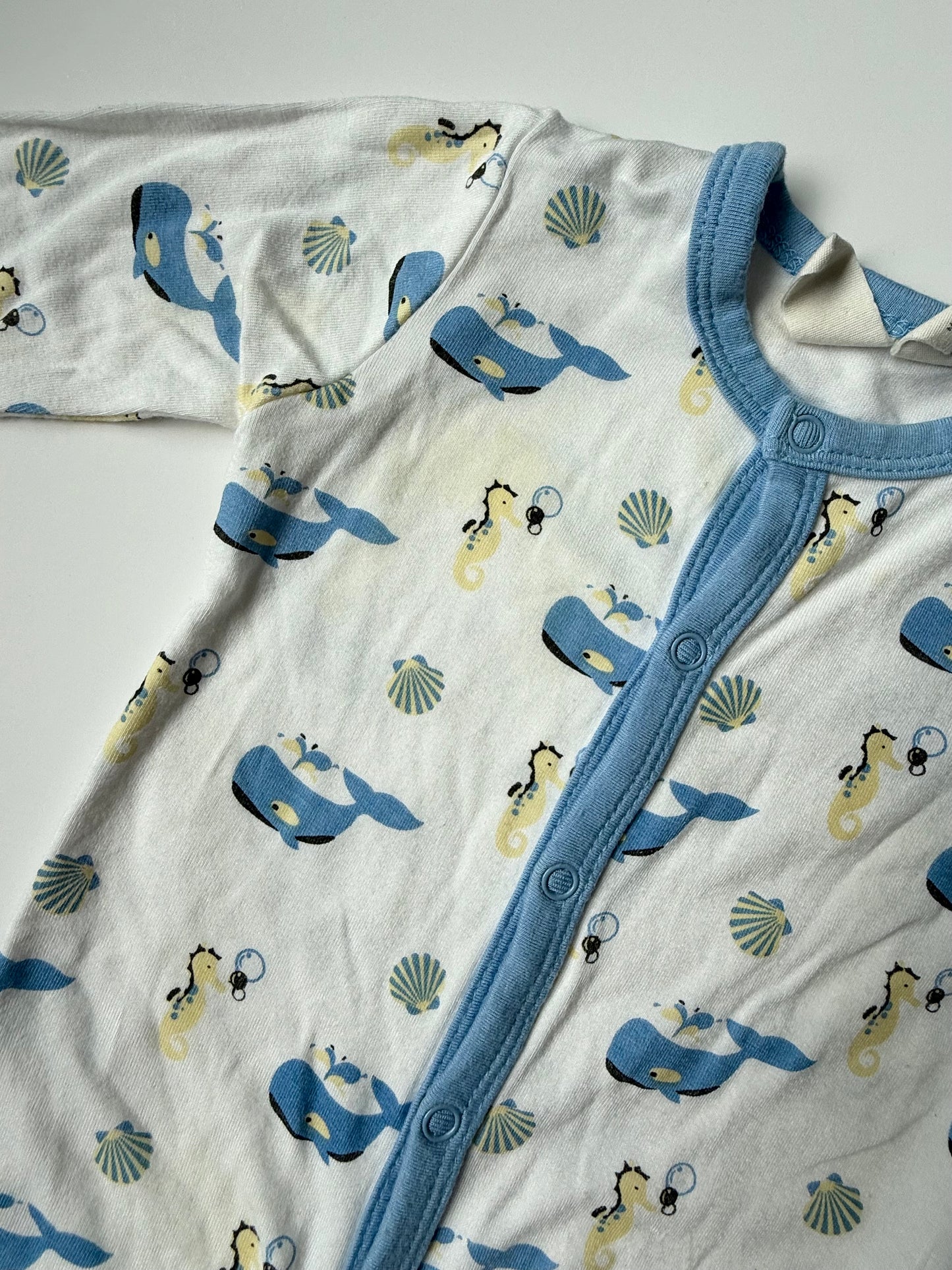 Kyte Ocean Snap Footie Sleeper (0-3 Months)