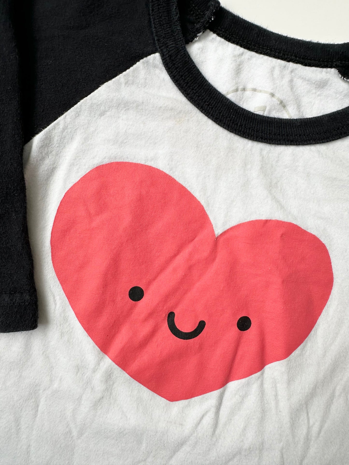 Whistle & Flute Smile Heart 3/4 Length Sleeve Length Shirt (12-18 Months)