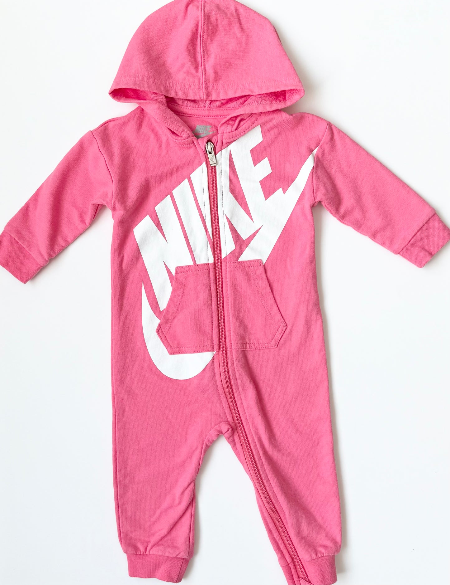 Nike Pink Zipper All Day Play Coverall (9 Months)