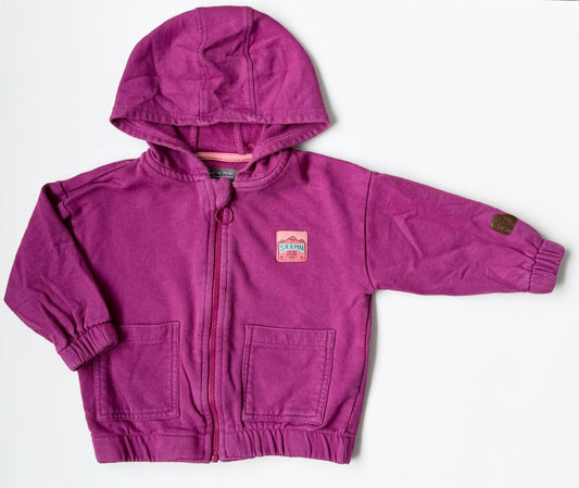 Souris Mini Magenta Retro Nature Zip Up Hoodie (12-18 Months)