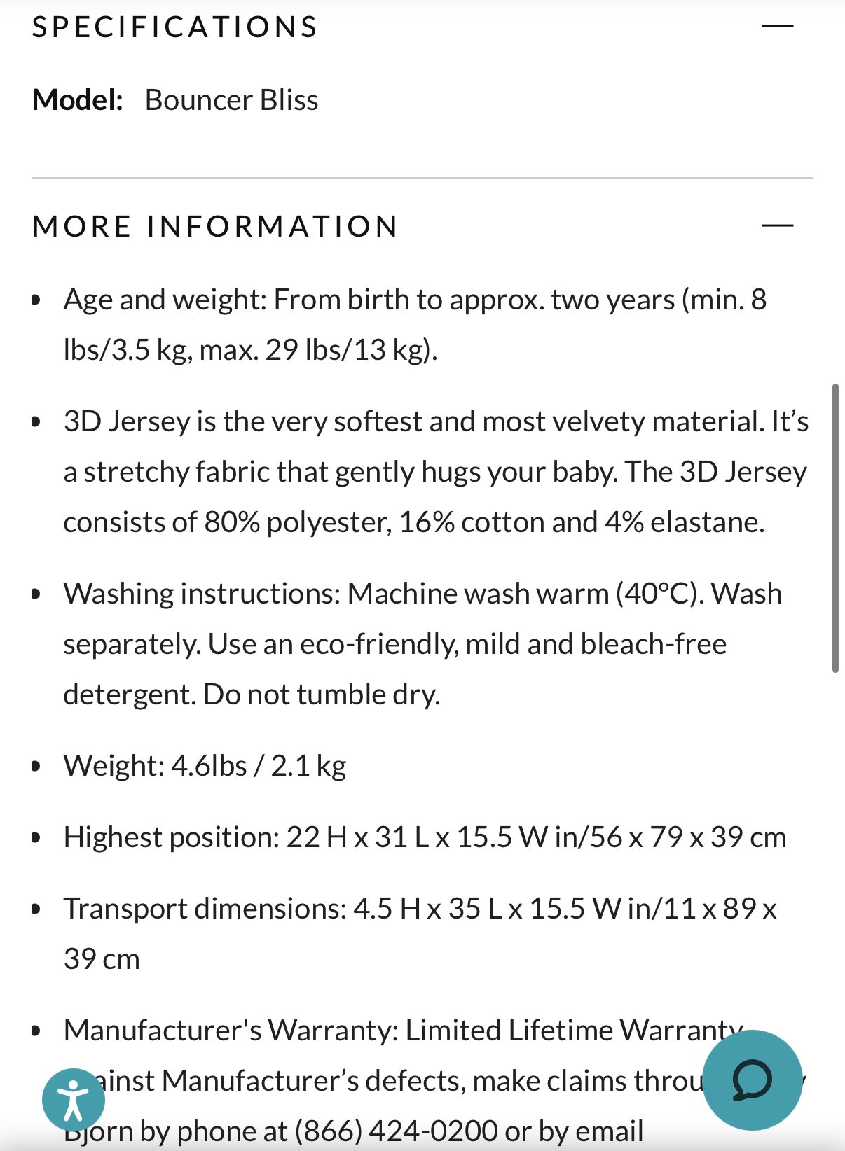 Baby Bjorn Bouncer Bliss 3D Jersey in Light Grey