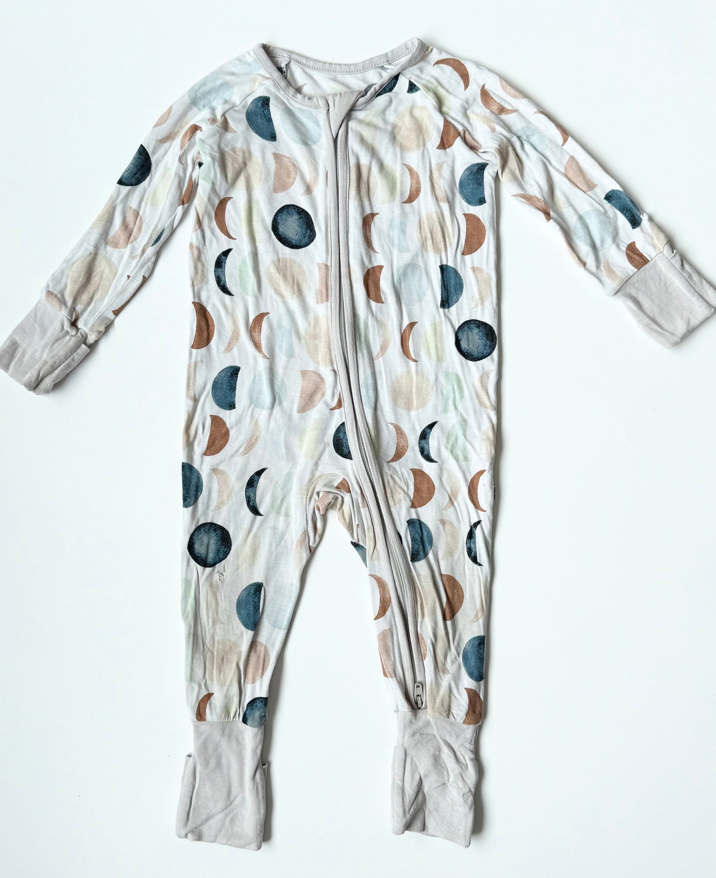 Little Sleepies Luna Neutral Crescent Sleeper Romper (3-6 Months)