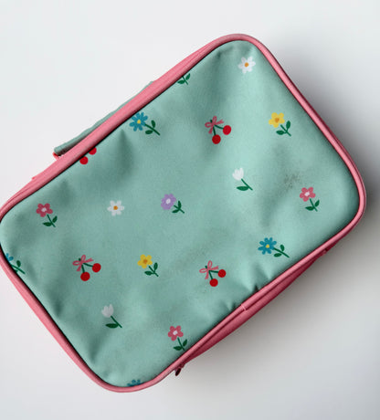 Wonder Co Green & Pink Floral Backpack & Matching Lunch Kit