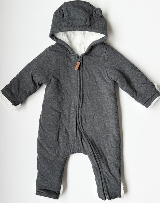 H&M Dark Grey Bunting Suit (2-4 Months)