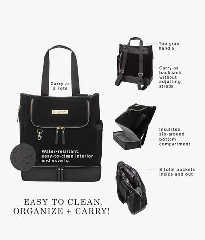 Petunia Pickle Bottom Pivot Backpack Diaper Bag in Twilight Black