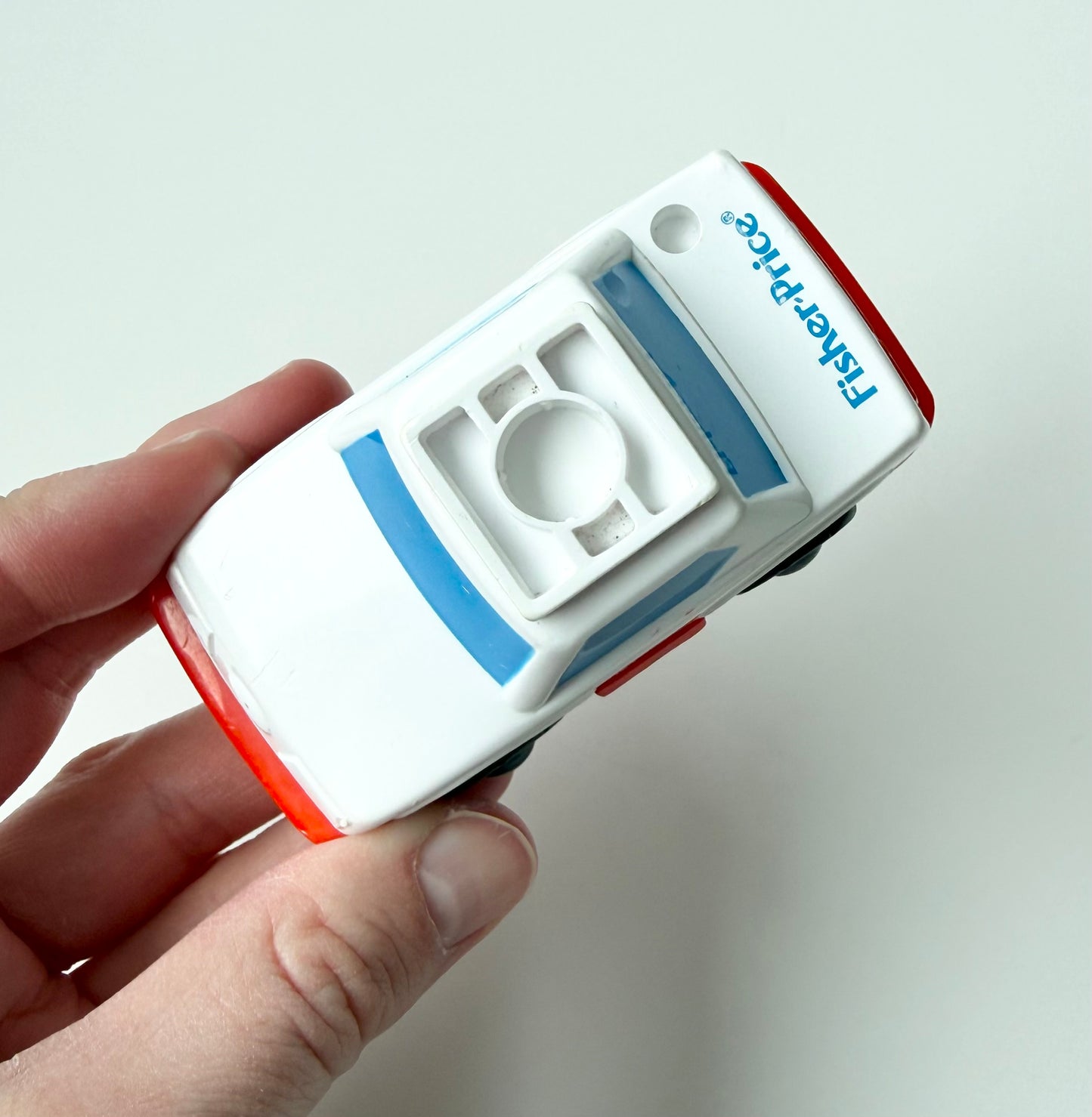 Fisher-Price Little People Geotrax White Police Wheelie Car