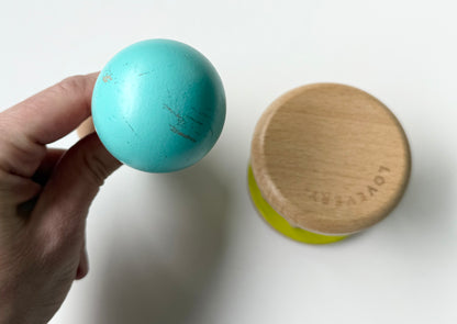 Lovevery Wooden Rattle & Rolling Bell