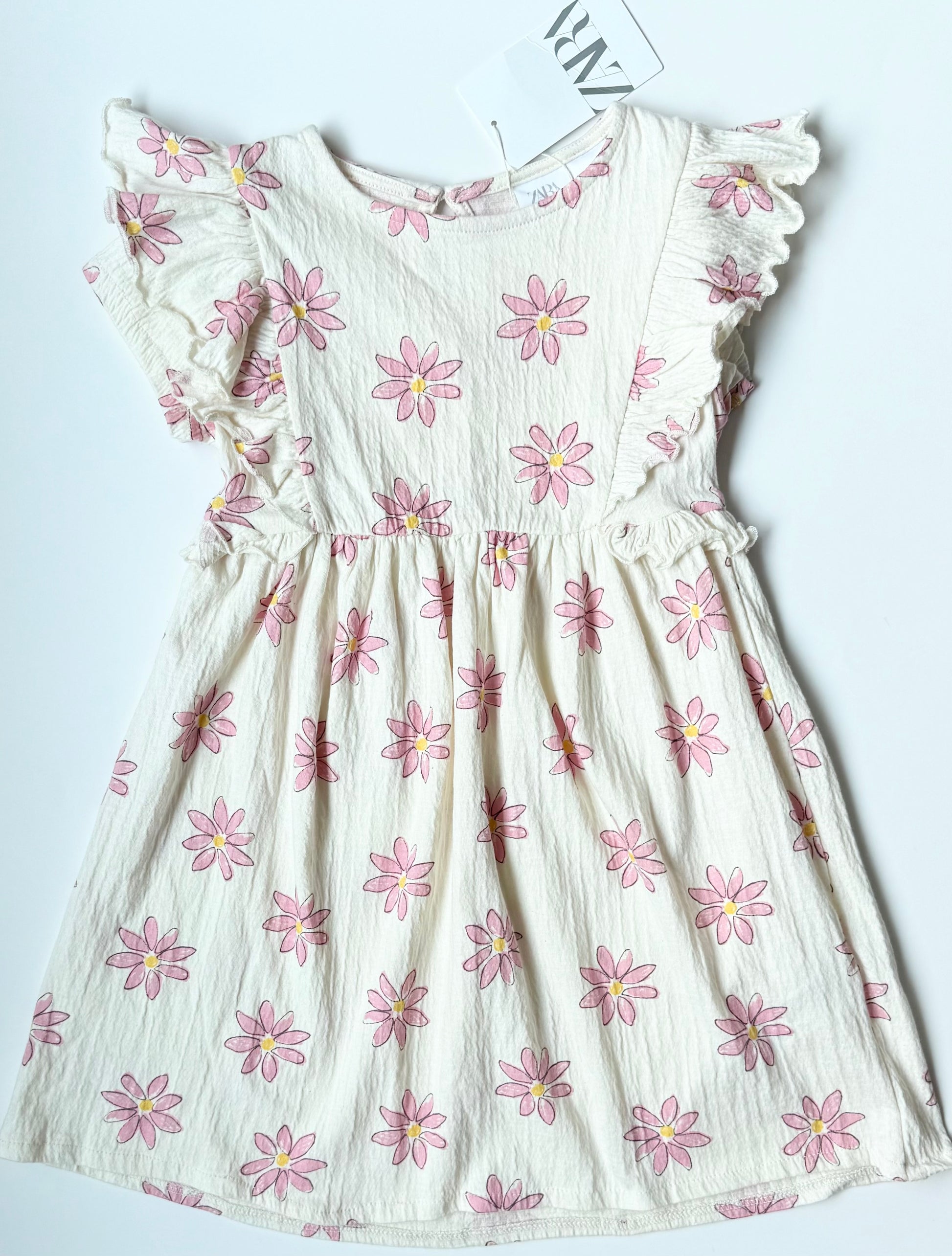 zara white dress with pink flowers zara satin effect white floral lace up back