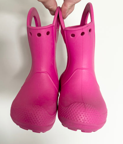 Crocs Pink Toddler Handle It Rain Boots (C9)