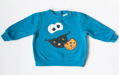 Sears Sesame Street Blue Cookie Monster Sweater (24 Months)