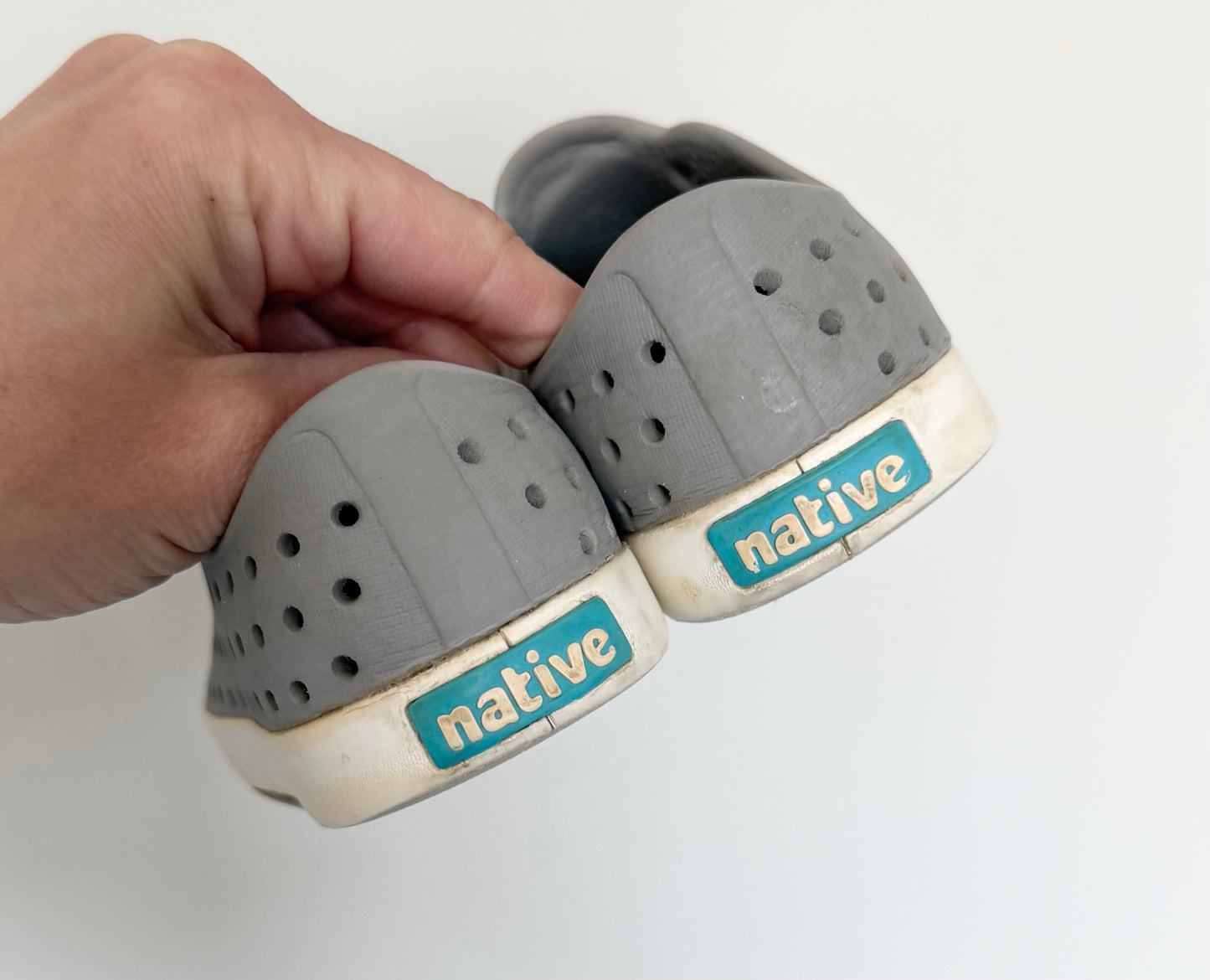 Native Light Grey Jefferson Slip Ons (10)
