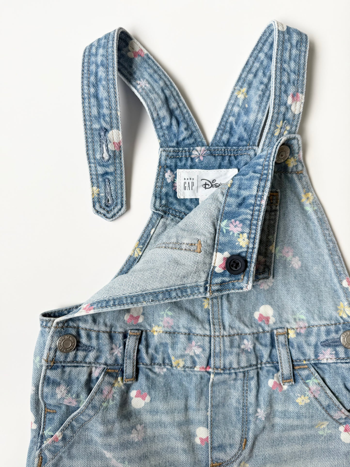 Baby Gap x Disney Minnie Mouse Jean Shorty Overalls (3 Years)