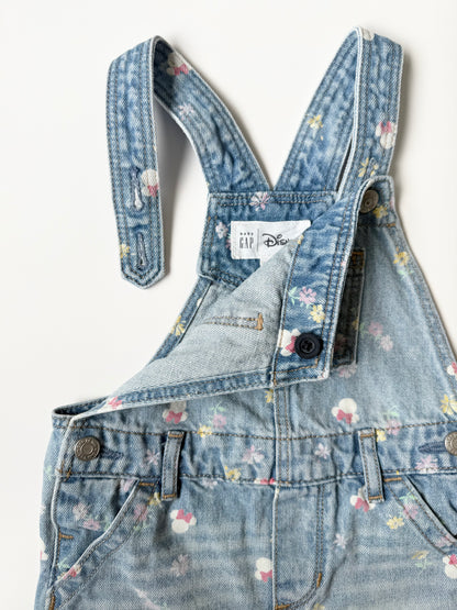 Baby Gap x Disney Minnie Mouse Jean Shorty Overalls (3 Years)