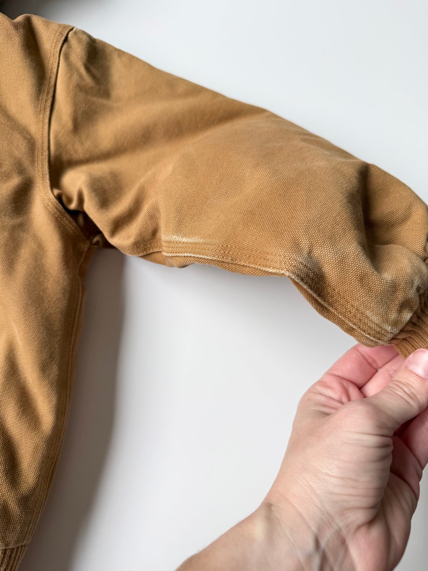 Carhartt Brown Active Flannel Quilt-Lined Cotton Duck Canvas Jacket - Extra Small (6 Years)