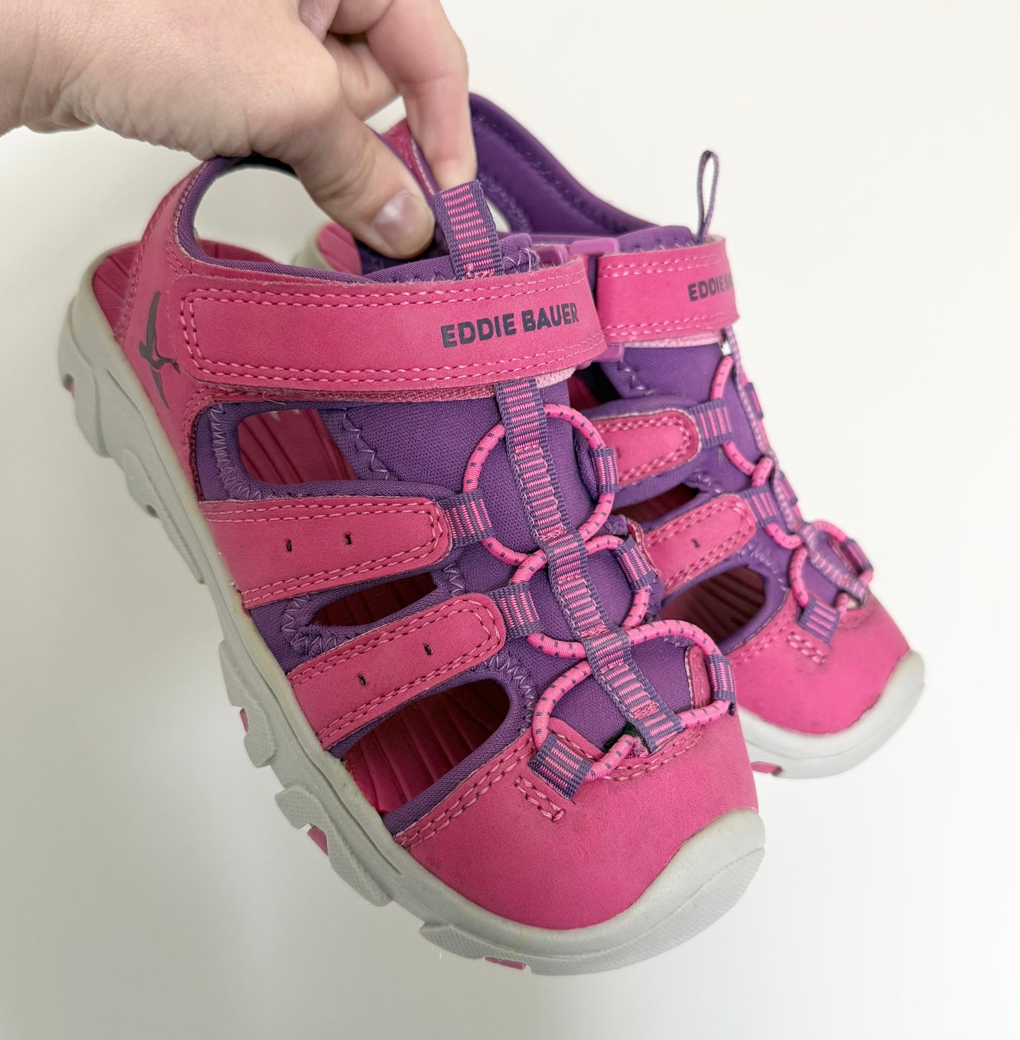 Eddie Bauer Pink & Purple Bump Toe Sandals (J1)