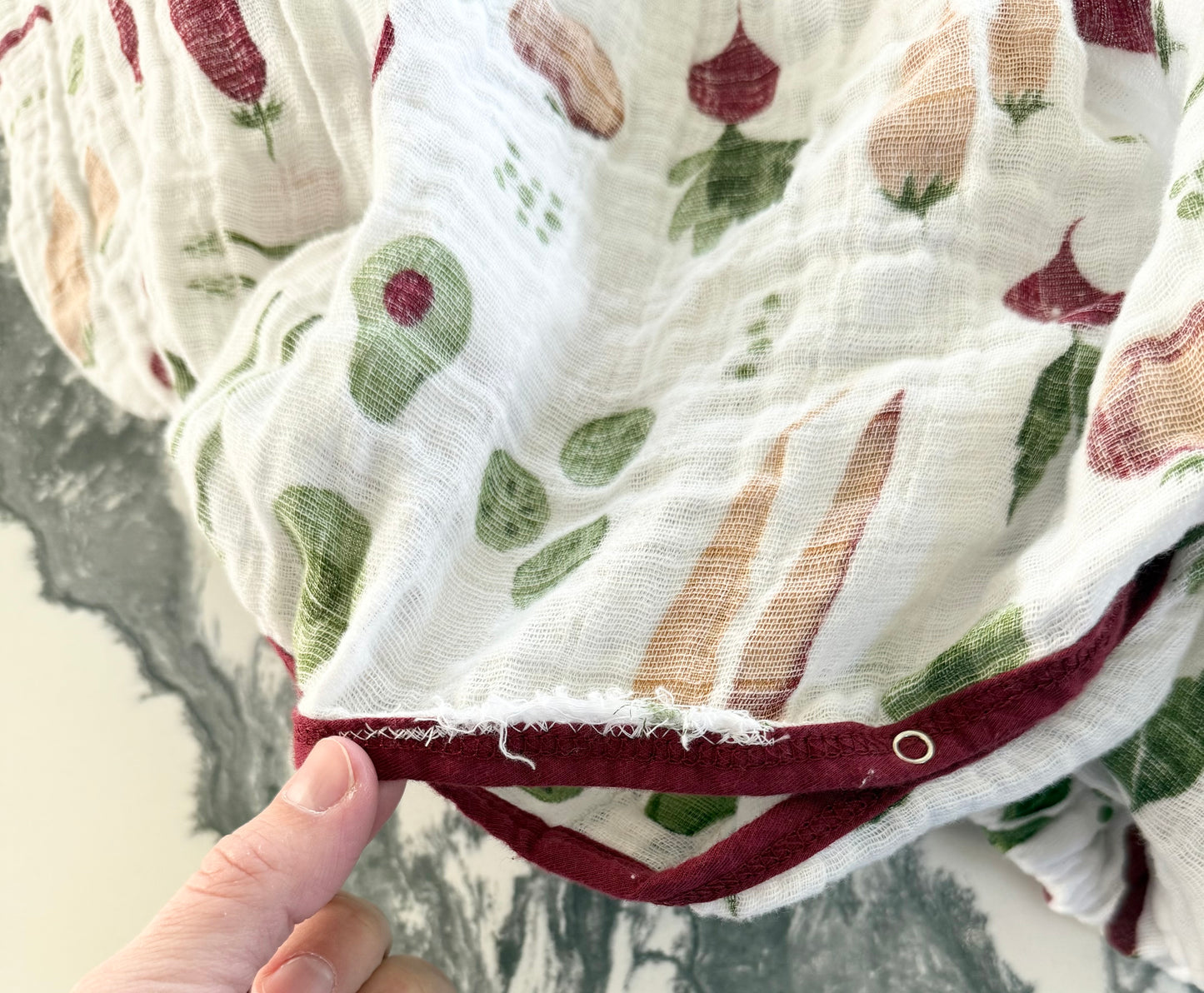 Little Unicorn Veggies Muslin Car Seat Canopy