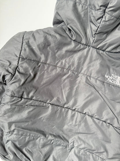 The North Face Perrito Grey & Green Plaid Reversible Jacket (2T)